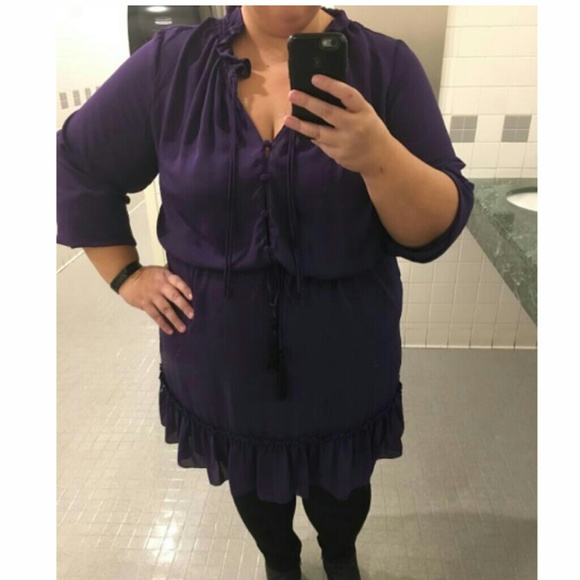 Purple Ruffle Dress - Picture 7 of 8